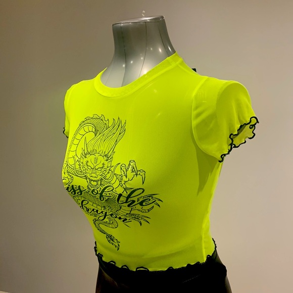 Neon-Green Kiss of the Dragon Top - Picture 2 of 9